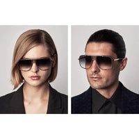 DITA MACH-FIVE Rose Gold-Gold-Brown Unisex Clear Sunglasses 🔱