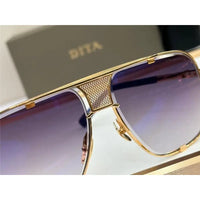 DITA MACH-FIVE Rose Gold-Gold-Brown Unisex Clear Sunglasses 🔱