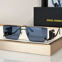 Dolce&Gabbana 2304B Crystal DG Metal Rectangle Women's Sunglasses ✨