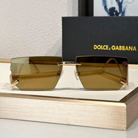 Dolce&Gabbana 2304B Crystal DG Metal Rectangle Women's Sunglasses ✨
