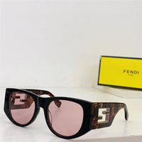 Fendi BAGUETTE FE 40109 I 01A Oval Sunglasses Women's✨