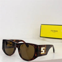 Fendi BAGUETTE FE 40109 I 01A Oval Sunglasses Women's✨
