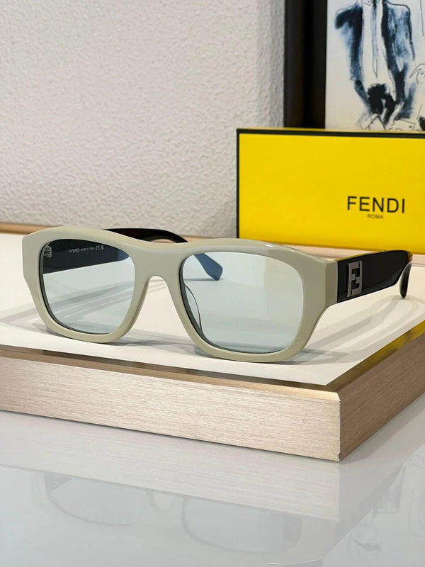 FENDI Men's FF Logo Rectangle Sunglasses✨