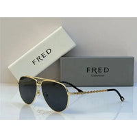 FRED SUNGLASSES 40051U GOLD 24k PLATED FRAME HIGH QUALITY WITH LENS  ✨