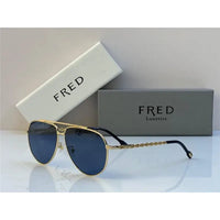 FRED SUNGLASSES 40051U GOLD 24k PLATED FRAME HIGH QUALITY WITH LENS  ✨