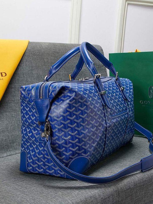 Goyard Boston 50 Bag In Goyardine Canvas Travel Bag Luggage ✨