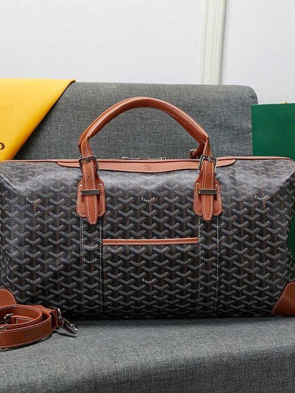 Goyard Boston 50 Bag In Goyardine Canvas Travel Bag Luggage ✨