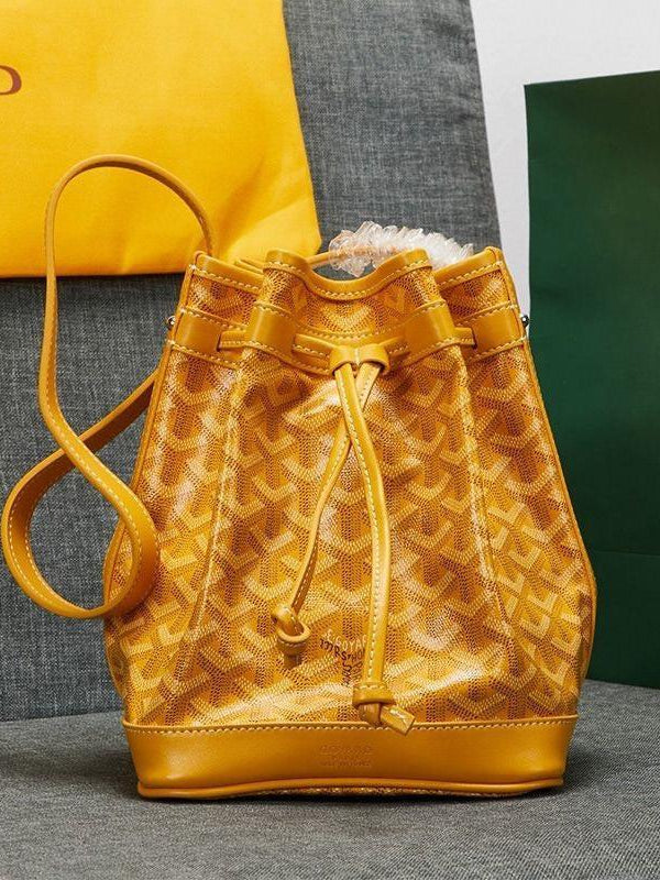 Goyard Petit Flot Bucket Bag In Goyardine Canvas Shoulder Bag ✨