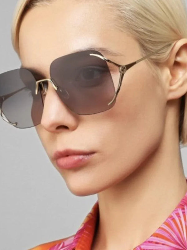 GUCCI 0651S Square 60mm Aviator Sunglasses ✨