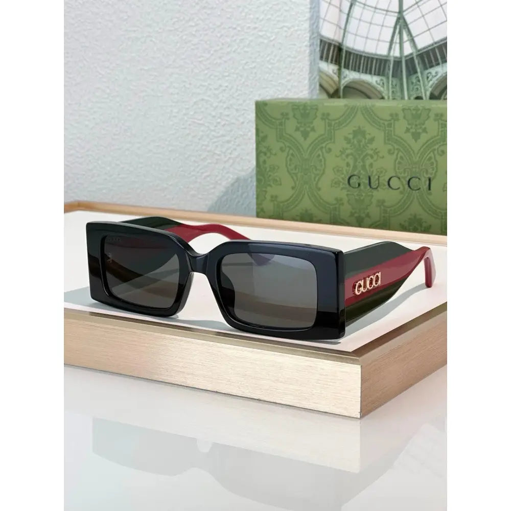 Gucci 1860S Logo-Print Rectangular Sunglasses ✨