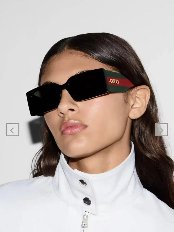 Gucci 1860S Logo-Print Rectangular Sunglasses ✨
