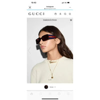 Gucci 1860S Logo-Print Rectangular Sunglasses ✨