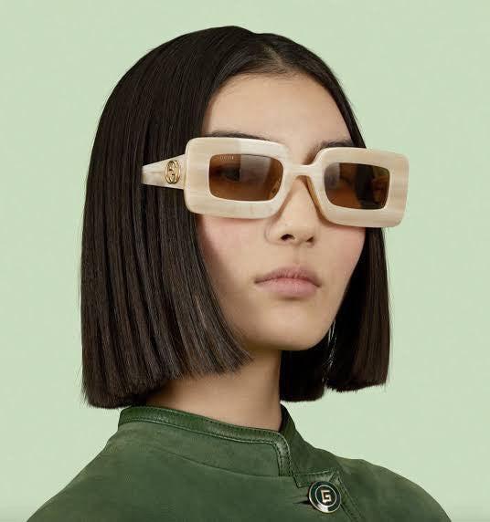 Gucci GG0974S Sunglasses Women Rectangle 49mm  ✨