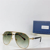 GUCCI GG1220S Gold-Gold-Brown Unisex Clear Sunglasses ✨