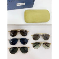GUCCI GG1220S Gold-Gold-Brown Unisex Clear Sunglasses ✨