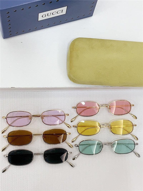 GUCCI Rectangular Frame 2024 in metal frame New Season GG1648S Sunglasses  ✨