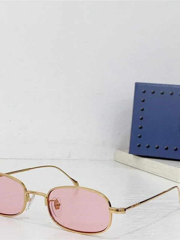 GUCCI Rectangular Frame 2024 in metal frame New Season GG1648S Sunglasses  ✨