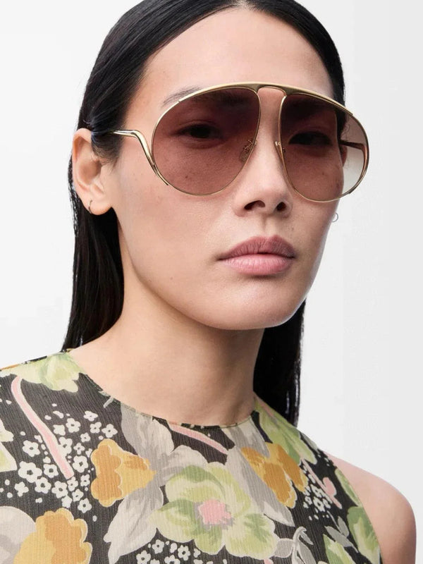 LOEWE Aviator-shaped 40180U Hillock  Sunglasses  ✨
