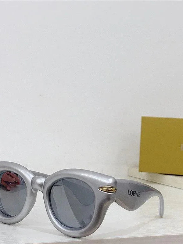 LOEWE Butterfly Inflated Round-Frame Acetate Sunglasses ✨