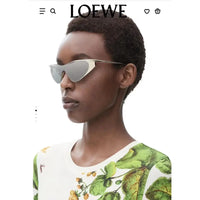 LOEWE Flash Signature Metal & Nylon Shield LW40165U Sunglasses  ✨