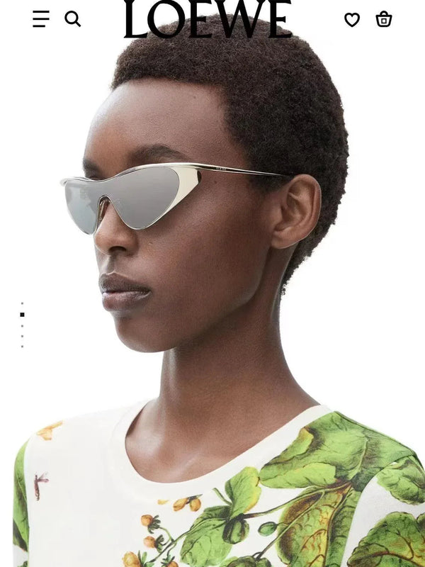 LOEWE Flash Signature Metal & Nylon Shield LW40165U Sunglasses  ✨
