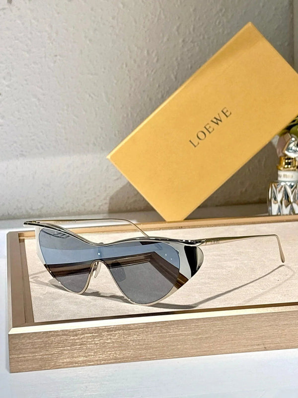 LOEWE Flash Signature Metal & Nylon Shield LW40165U Sunglasses ✨