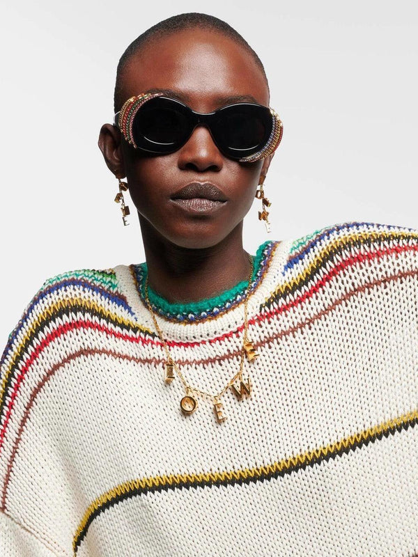 LOEWE Loewe Paula's Ibiza embellished round unglasses ✨