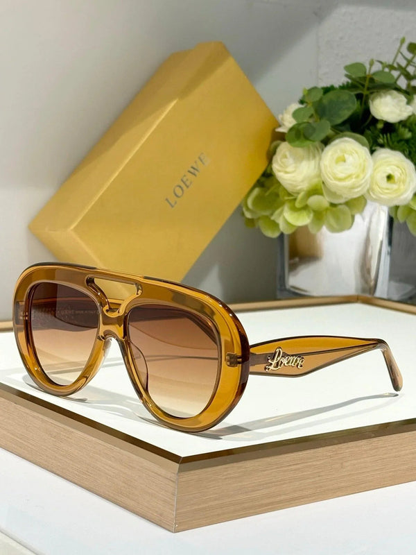 LOEWE Round Spoiler Aviator Sunglasses ✨