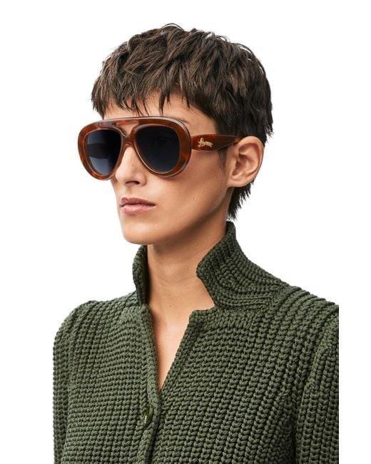 LOEWE Round Spoiler Aviator Sunglasses ✨