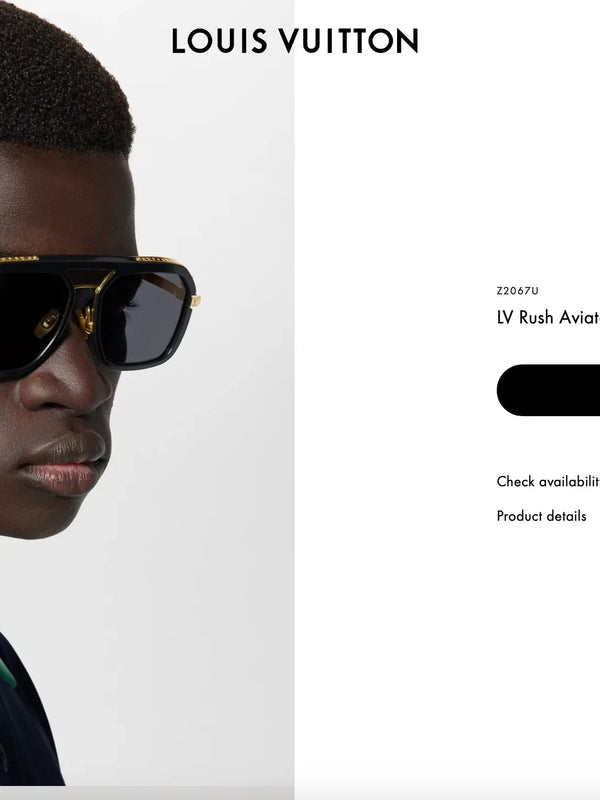 Louis Vuitton Z2067U LV Rush Aviator Sunglasses ✨