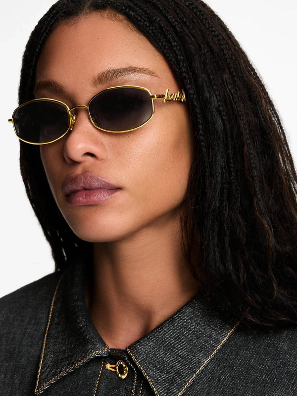Louis Vuitton Z3171U LV Script Metal Round Sunglasses ✨