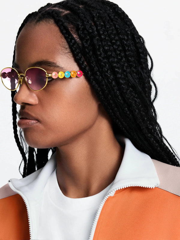 Louis Vuitton Z3179U LV Confetti Oval Sunglasses   ✨