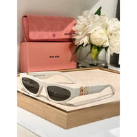 Miu Miu Glimpse oval-frame Acetate - 54 -07ZS Women's Sunglasses