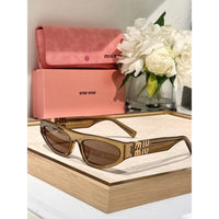 Miu Miu Glimpse oval-frame Acetate - 54 -07ZS Women's Sunglasses