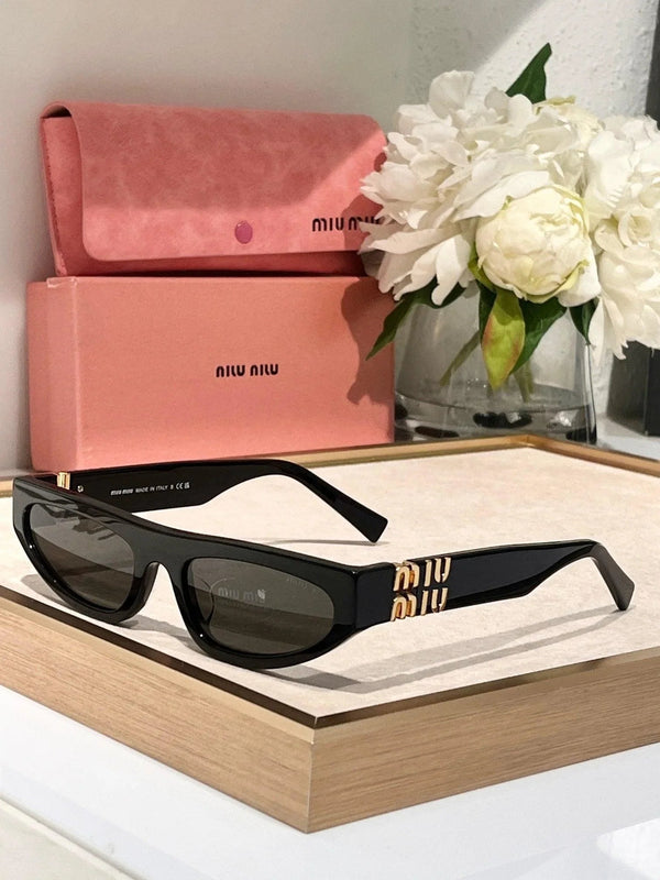 Miu Miu Glimpse oval-frame Acetate - 54 -07ZS Women's Sunglasses