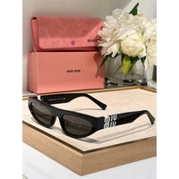Miu Miu Glimpse oval-frame Acetate - 54 -07ZS Women's Sunglasses