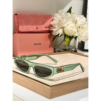 Miu Miu Glimpse oval-frame Acetate - 54 -07ZS Women's Sunglasses