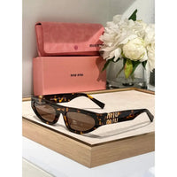 Miu Miu Glimpse oval-frame Acetate - 54 -07ZS Women's Sunglasses