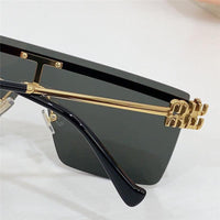 Miu Miu MU50ZS Gold-Black Frame XXL-141mm Women's Sunglasses✨