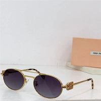 Miu Miu MU54ZS Oval Gold-Black Frame 53mm Women's Sunglasses✨