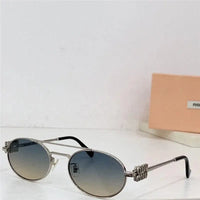 Miu Miu MU54ZS Oval Gold-Black Frame 53mm Women's Sunglasses✨