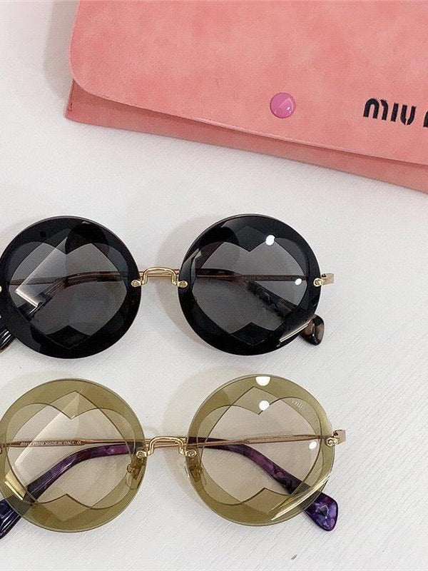 Miu Miu Sunglasses MU 01SS Gold-Black Frame Women's Sunglasses✨
