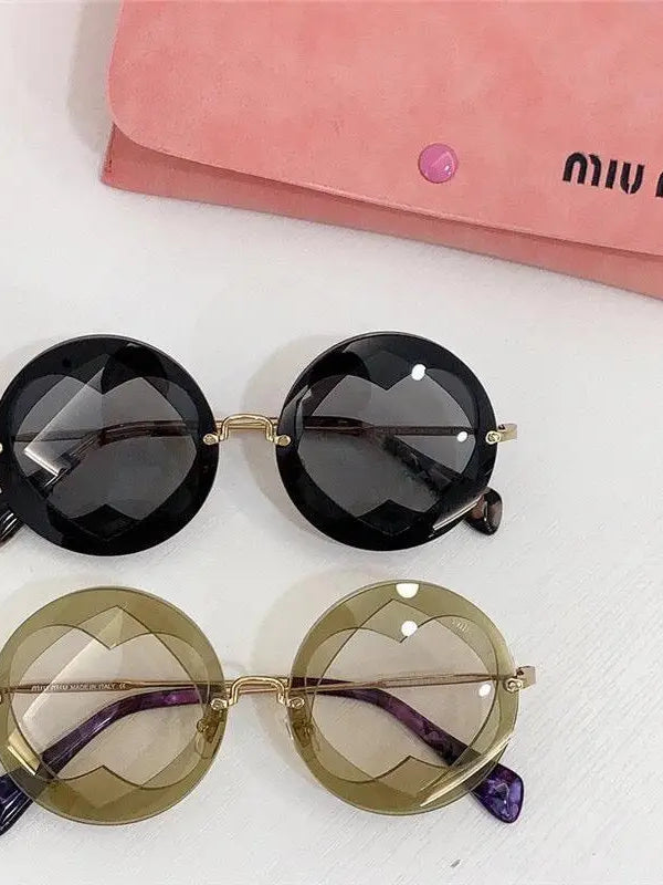 Miu Miu Sunglasses MU 01SS Gold-Black Frame Women's Sunglasses✨