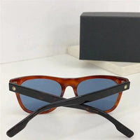 Mont Blanc Sunglasses MB 0124 S 001 Black / Silver Grey Lens Aviator 53-18🏎