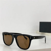 Mont Blanc Sunglasses MB 0124 S 001 Black / Silver Grey Lens Aviator 53-18🏎