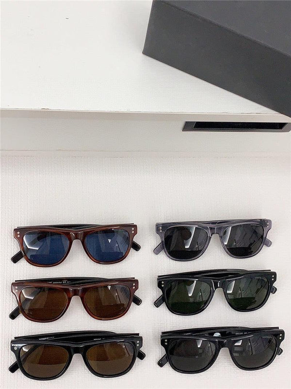 Mont Blanc Sunglasses MB 0124 S 001 Black / Silver Grey Lens Aviator 53-18🏎
