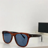 Mont Blanc Sunglasses MB 0124 S 001 Black / Silver Grey Lens Aviator 53-18🏎