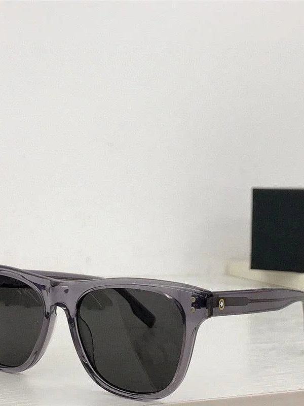 Mont Blanc Sunglasses MB 0124 S 001 Black / Silver Grey Lens Aviator 53-18🏎