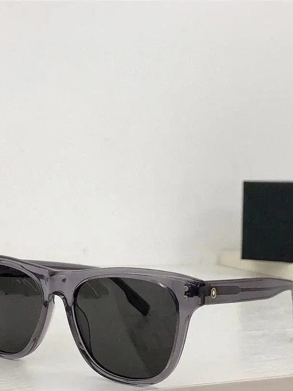 Mont Blanc Sunglasses MB 0124 S 001 Black / Silver Grey Lens Aviator 53-18🏎