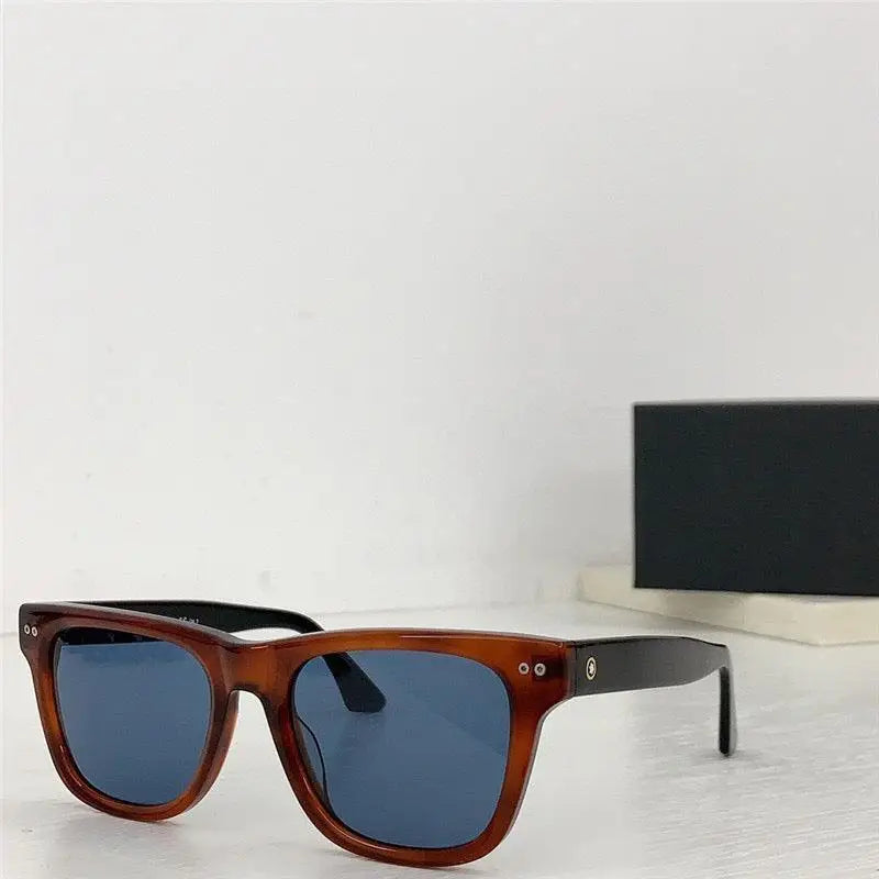 Mont Blanc Sunglasses MB 0254 S 001 Black / Silver Grey Lens Aviator 53-18🏎